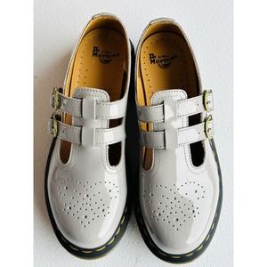 Dr Martens 8065 Patent Leather Gray Mary Jane Boot/Flat Size 7